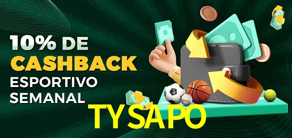 10% de bônus de cashback na TYSAPO